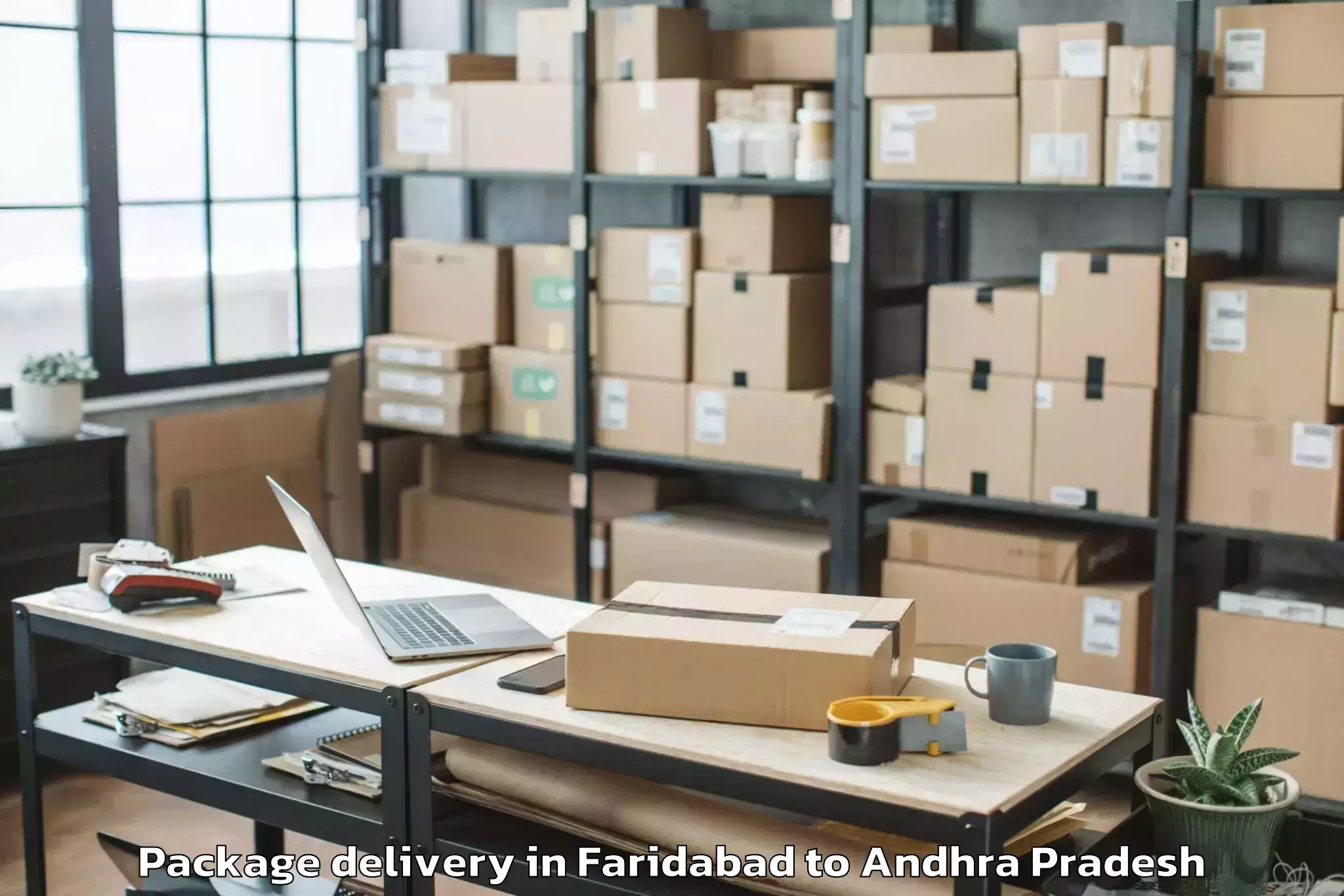 Book Faridabad to Bantumilli Package Delivery